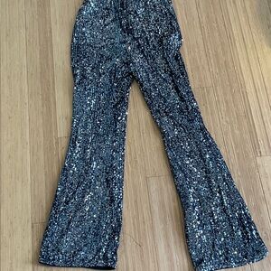 Sparkly Black Sequin Pants